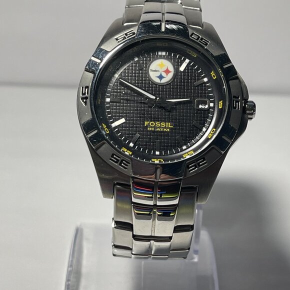 Pittsburgh Steelers NFL Stainless-Steel Watch by Fossil NEW (RARE) - Picture 8 of 9